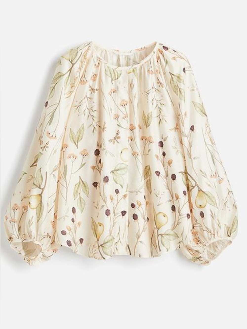 H&M Cream Floral Blouse